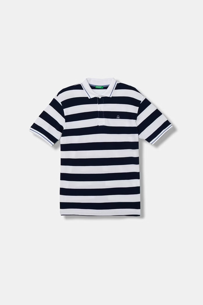 United Colors of Benetton polo pentru copii din bumbac bleumarin 37JJC3023.G.Stagionale
