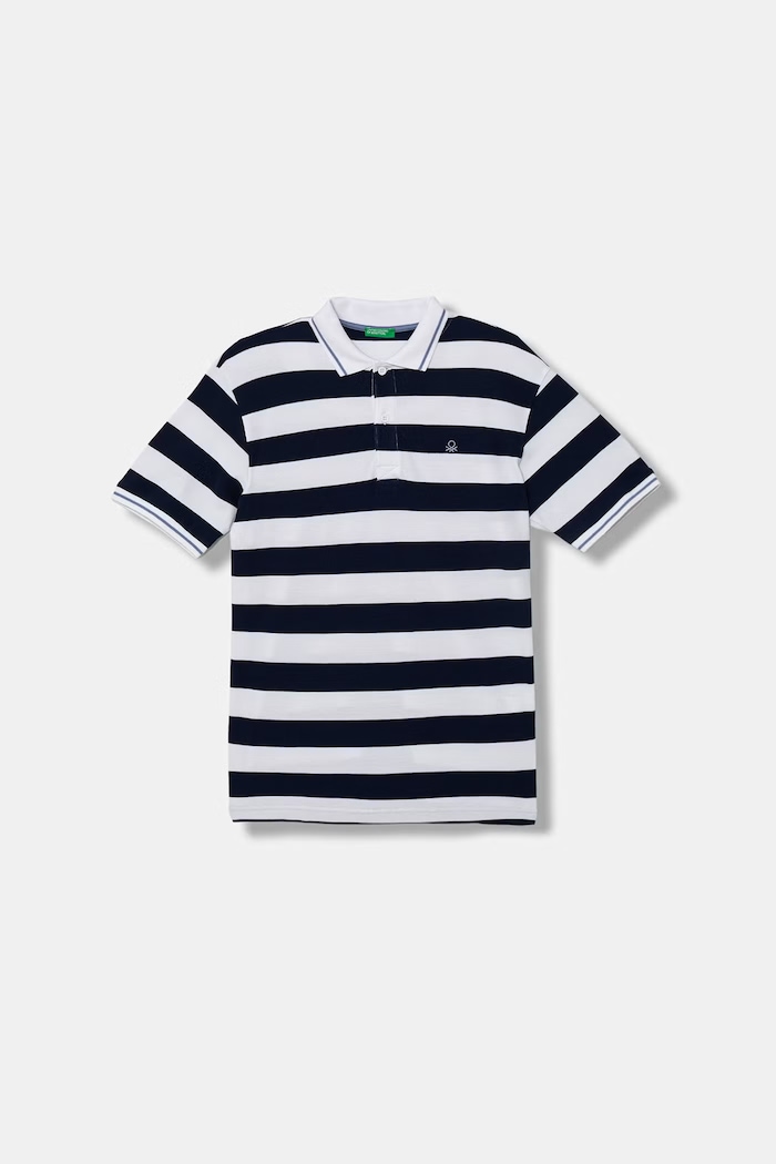 United Colors of Benetton polo pentru copii din bumbac bleumarin 37JJC3023.G.Stagionale