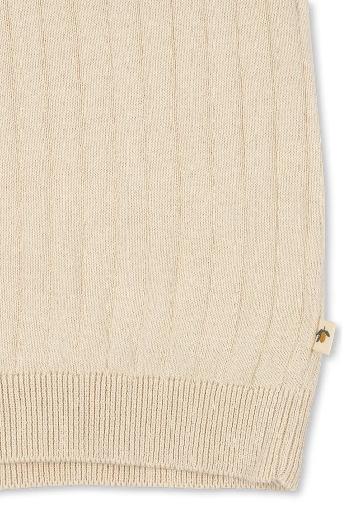 Konges Sløjd gyerek pamut póló MIO KNIT POLO GOTS bézs KS105486.PPY2
