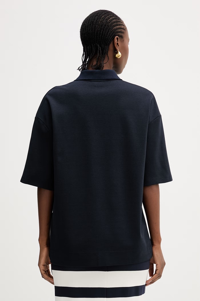 Oblečenie Polo tričko MM by MaxMara ABETAIA 2616951017600 tmavomodrá