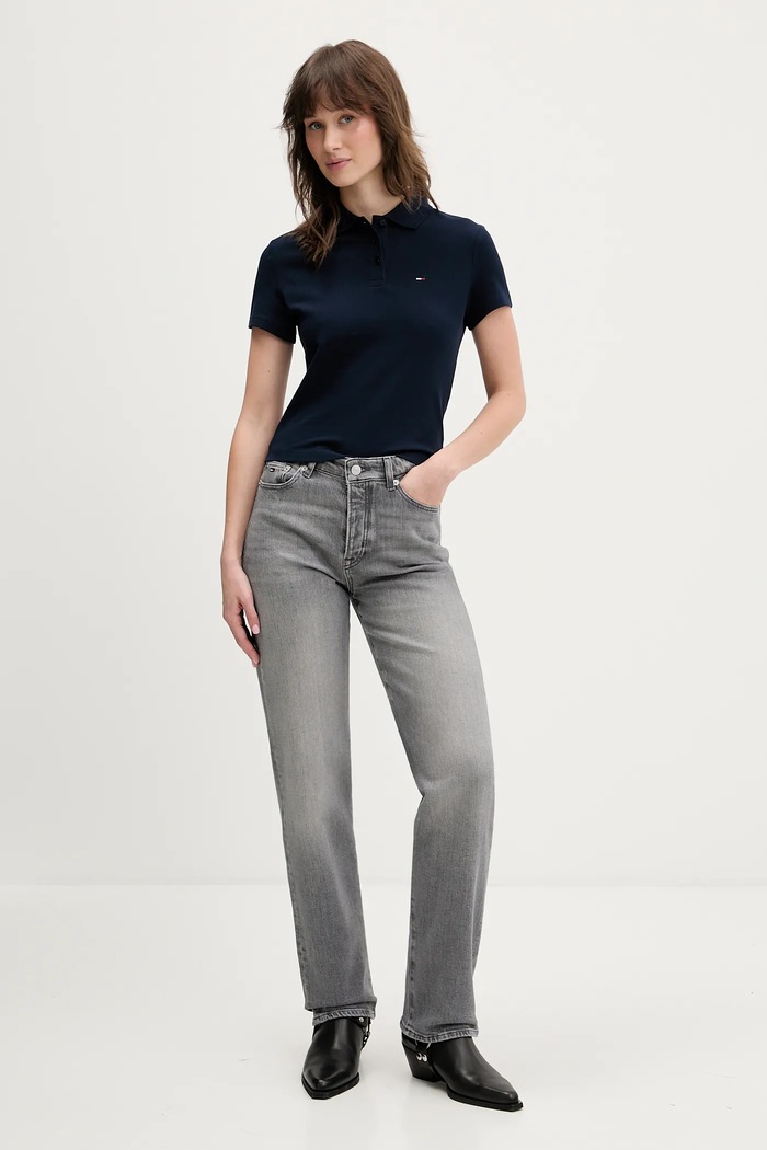 Polo majica Tommy Jeans DW0DW21931 mornarsko plava SS26