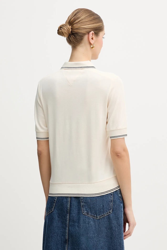 Îmbrăcăminte Tommy Hilfiger tricou polo WW0WW47853 bej