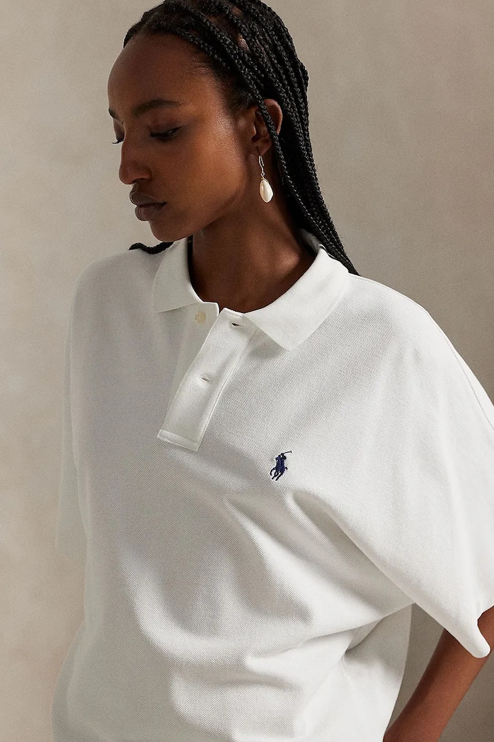 Βαμβακερό μπλουζάκι πόλο Polo Ralph Lauren λευκό 211A96270
