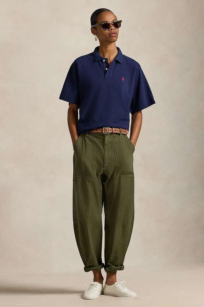 Oblečení Bavlněné polo tričko Polo Ralph Lauren 211A96270 námořnická modř