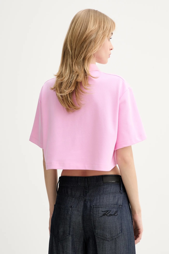 Ruházat MSGM pamut póló 4041MDM114.267126 rózsaszín