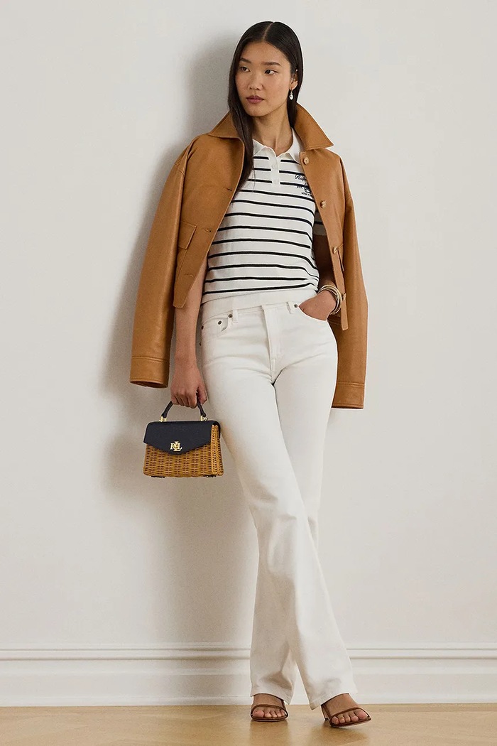 Ρούχα Πόλο Lauren Ralph Lauren 200P03506 λευκό