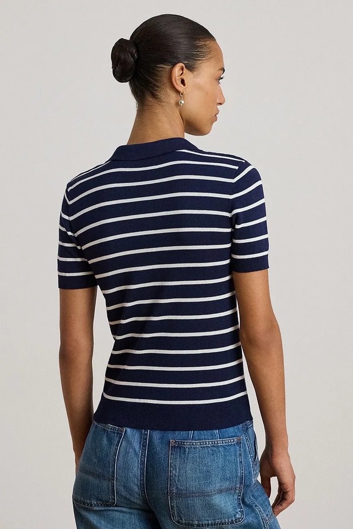 Polo tričko Lauren Ralph Lauren 200P03506 námořnická modř SS26