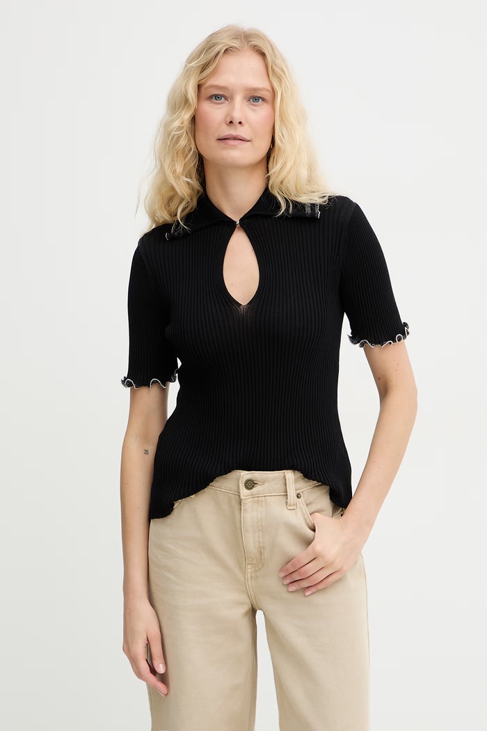 Pinko tričko dámske s bavlnou čierna 106287.A343