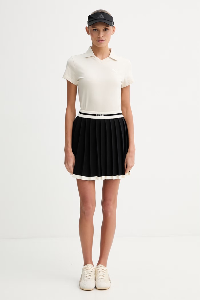 Puma polo dámské bavlněné s elastanem Baby Polo 693848 béžová SS26