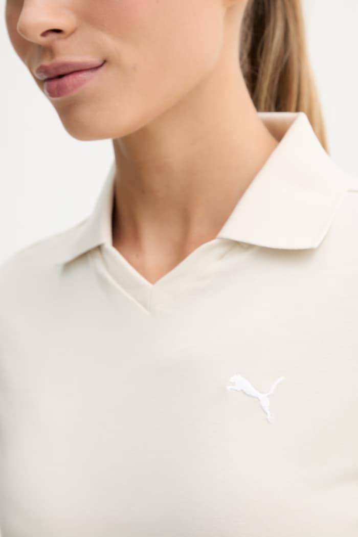 Puma polo dámské bavlněné s elastanem Baby Polo 693848 béžová