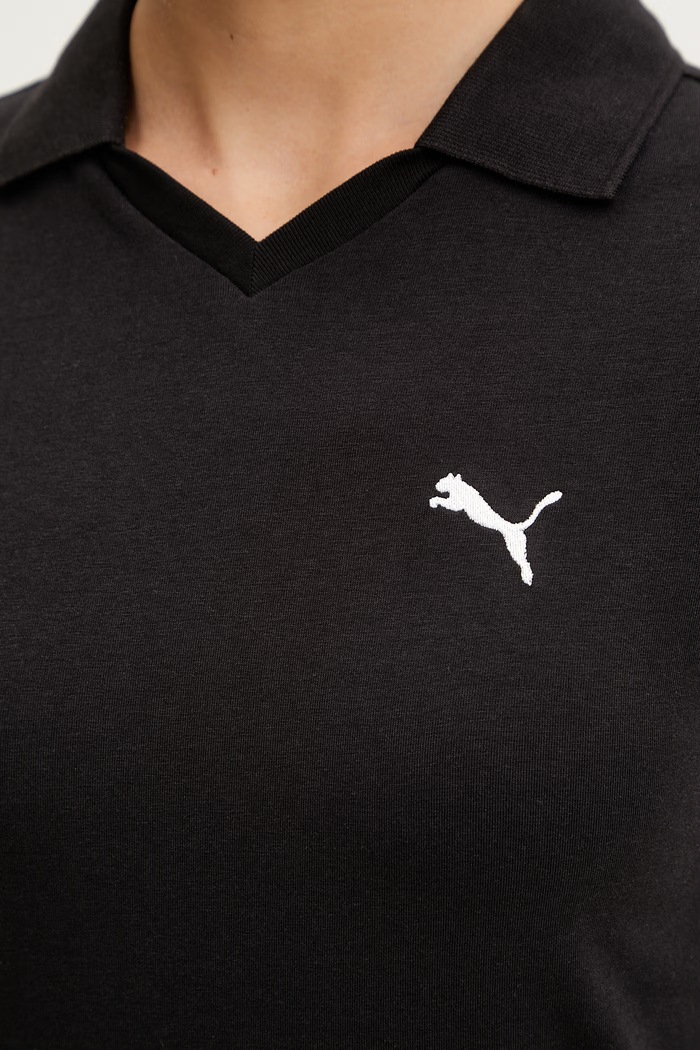 Puma поло для женщин из хлопка с эластаном Baby Polo 693848 чёрный