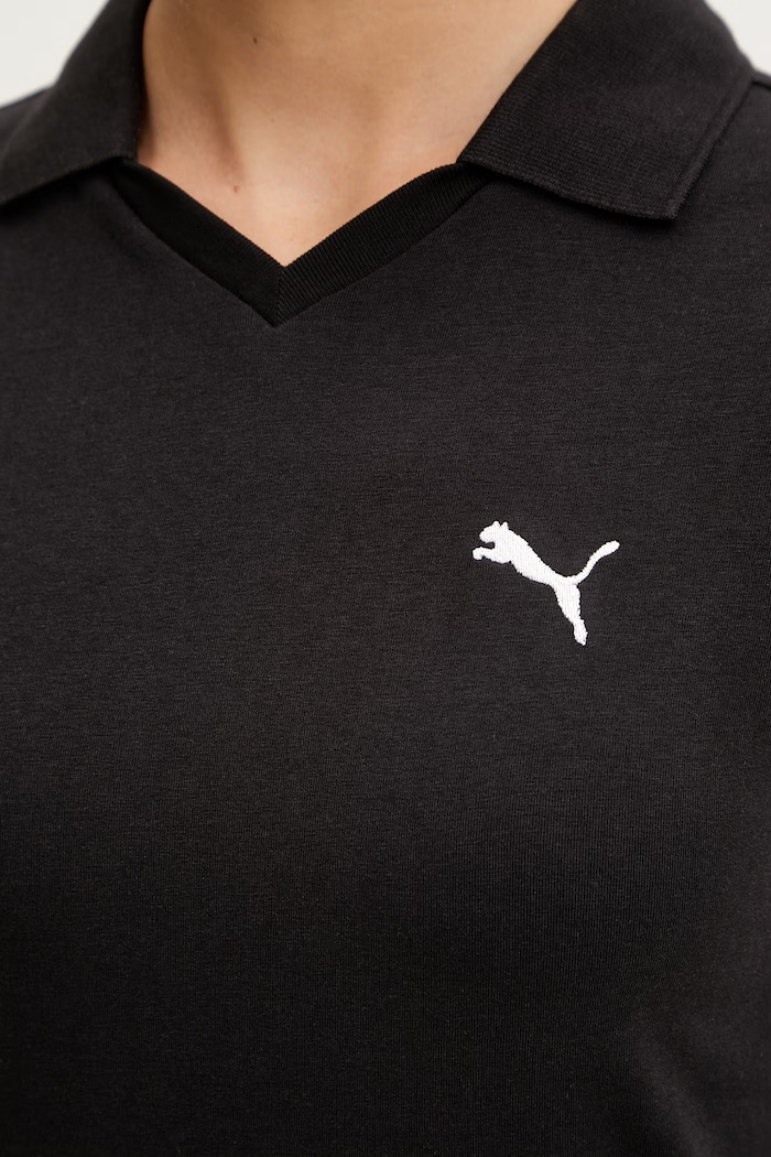 Puma поло для женщин из хлопка с эластаном Baby Polo 693848 чёрный