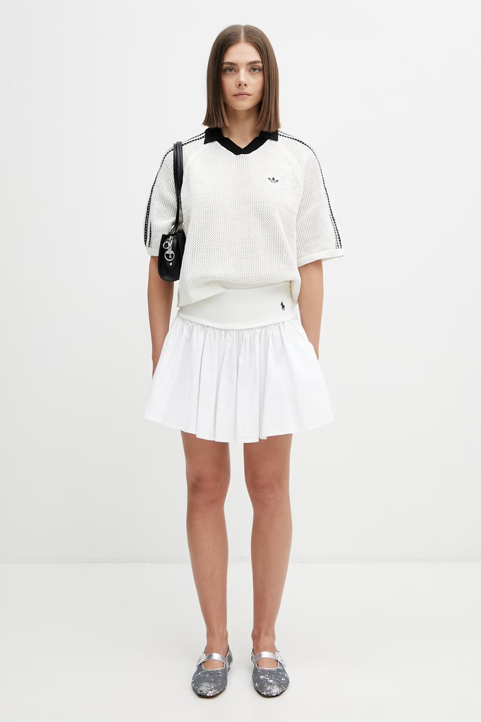 adidas Originals Crochet svetrové polo dámské KC6490 béžová