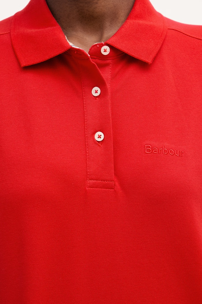 Barbour polo pentru bărbați, din bumbac cu elastan Bowford LML0886 rosu