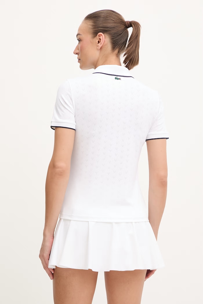 Odzież Lacoste polo damskie PF0232 biały