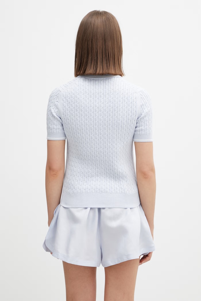 Oblečení Lacoste svetrové polo s bavlnou dámské AF0972 modrá