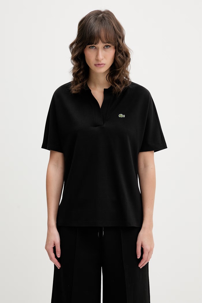 Πόλο Lacoste χαλαρό μαύρο PF1123
