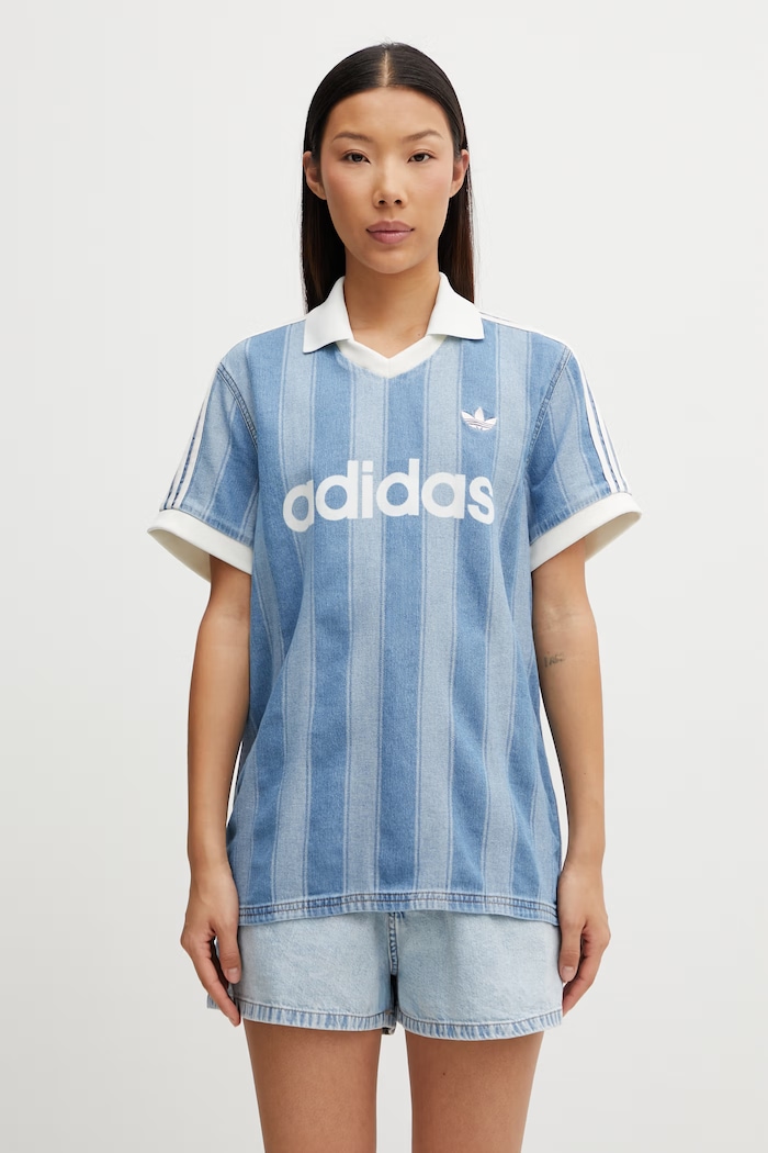 adidas Originals polo tričko dámske bavlnené modrá KD5448