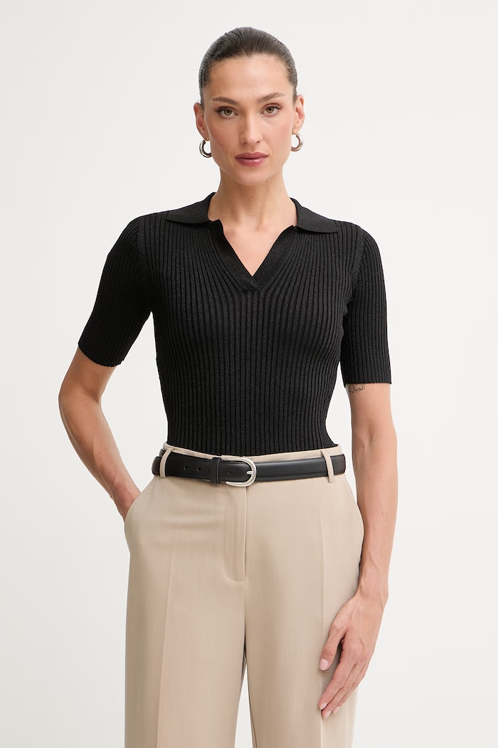 Fracomina polo da donna nero FS26ST7001K564Q7