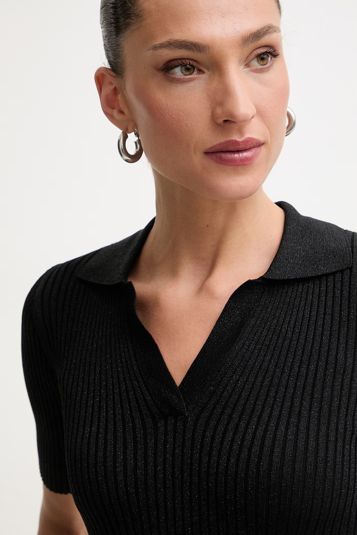 Fracomina polo da donna nero FS26ST7001K564Q7
