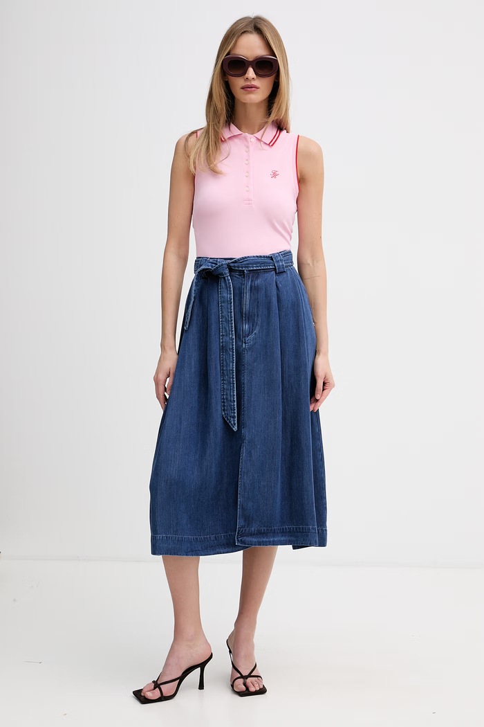 Tommy Hilfiger top dámsky SUMMER WW0WW49561 ružová SS26