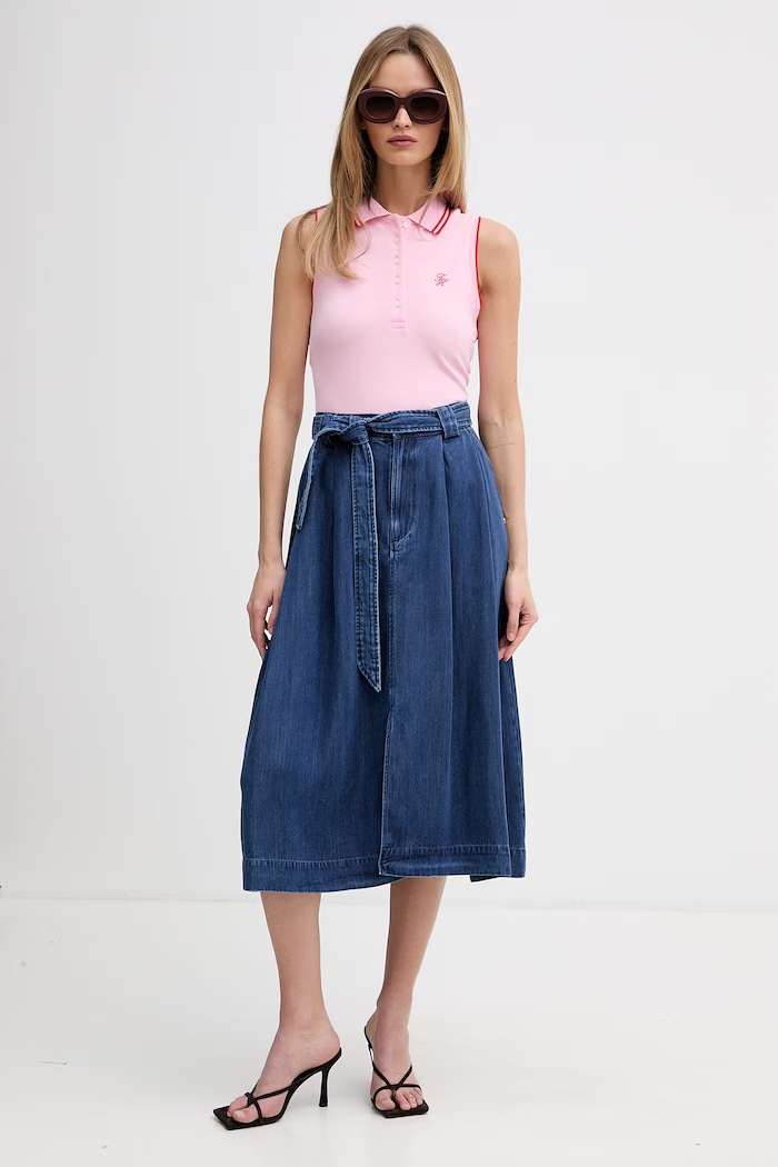 Tommy Hilfiger top dámsky SUMMER WW0WW49561 ružová SS26