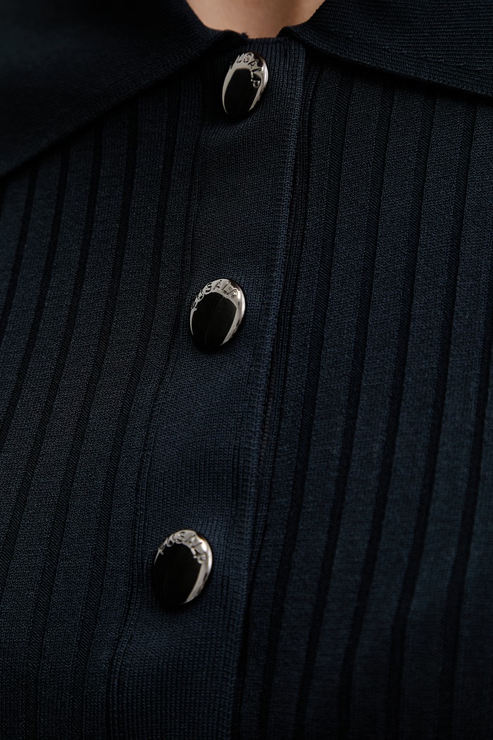 Fusalp polo pentru femei, cu vâscoză VERA F1114 bleumarin