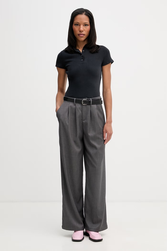 Levi's πόλο γυναικείο με βαμβάκι RORY SS 005JQ.0001 μαύρο SS26