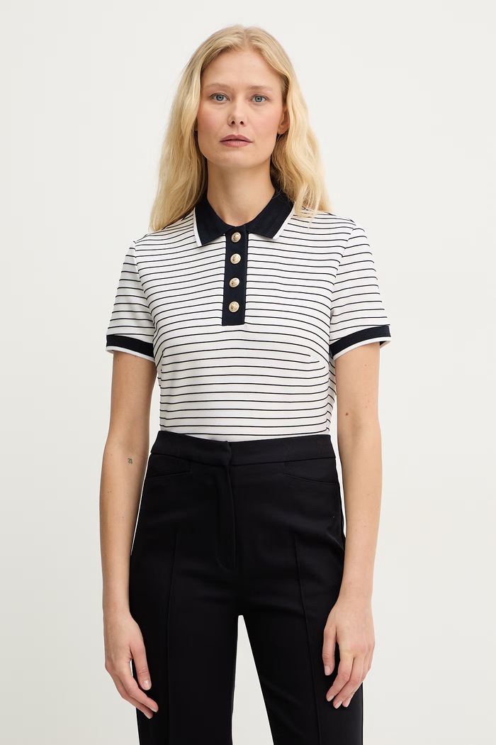 Guess polo tričko dámske ALPHONSINE biela W6GP17.K2946