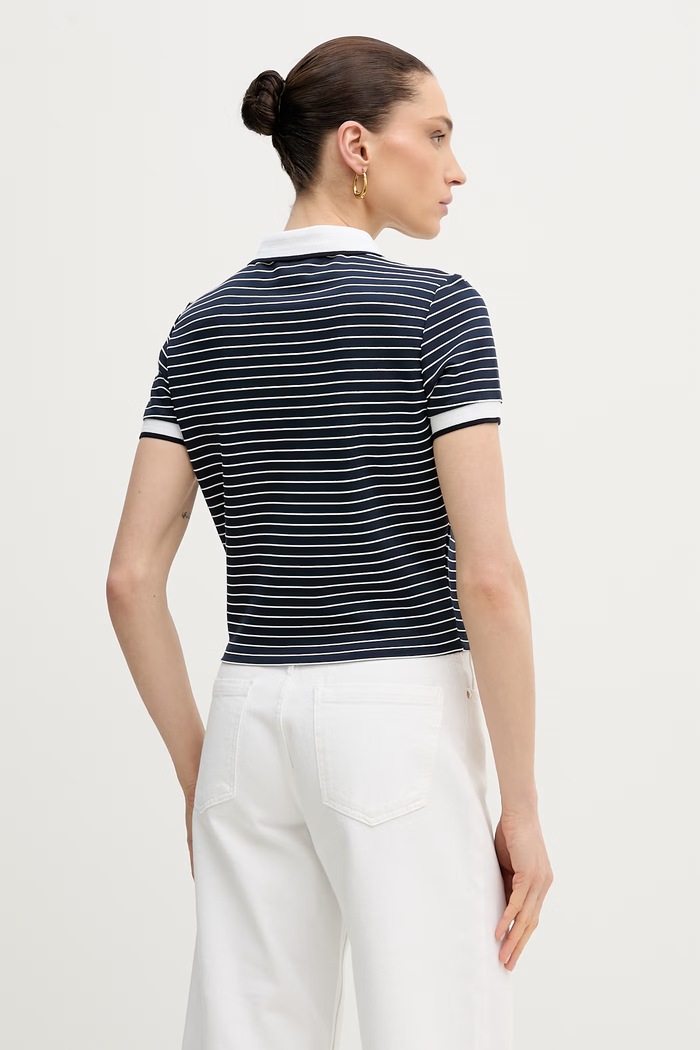 Oblečenie Guess polo tričko dámske ALPHONSINE W6GP17.K2946 tmavomodrá