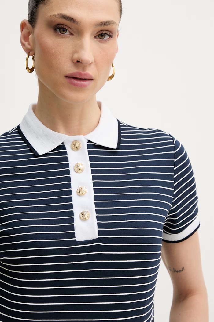 Guess polo tričko dámske ALPHONSINE tmavomodrá W6GP17.K2946