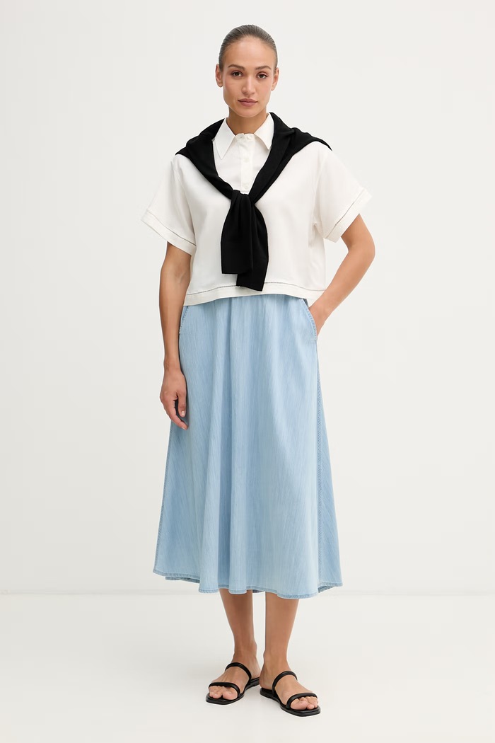 Lacoste πόλο με lyocell γυναικείο CF0061 μπεζ SS26