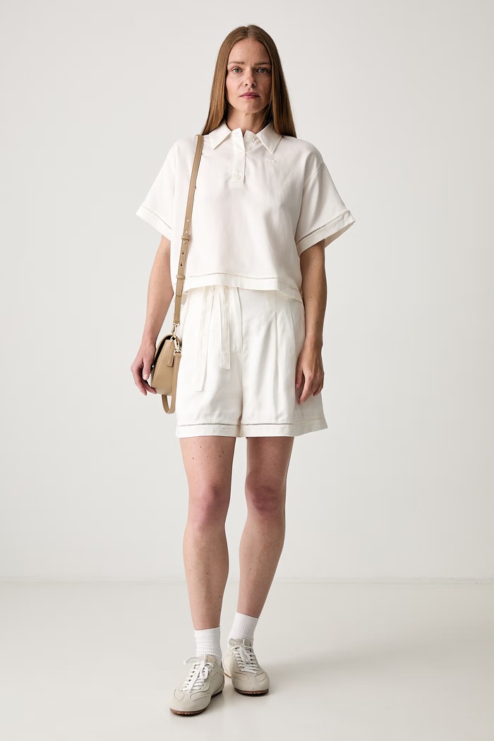 Lacoste polo shirt with lyocell Women's CF0061 beige