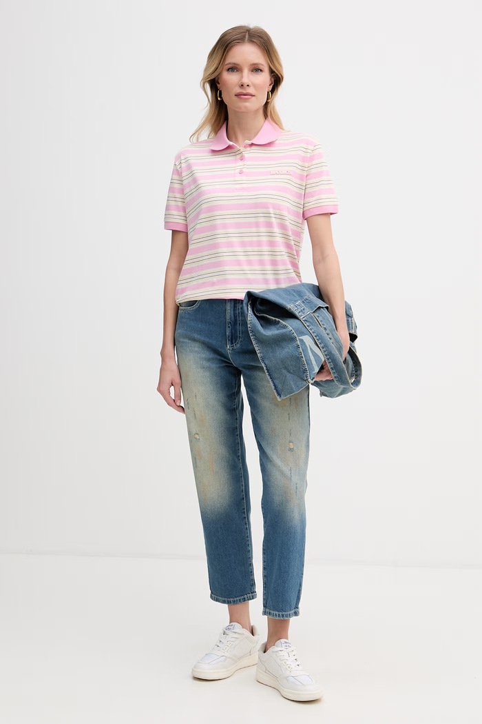Max&Co. polo tričko dámske bavlnené MCOMANDARE 2616951013200 ružová SS26