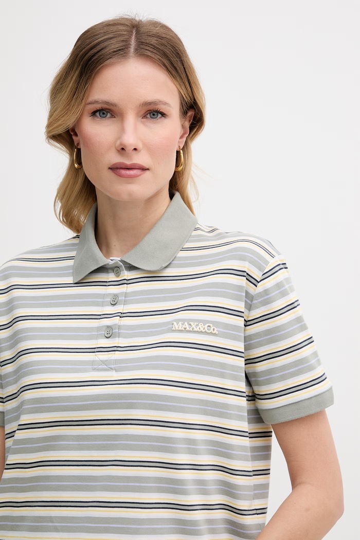Max&Co. polo tričko dámske bavlnené MCOMANDARE sivá 2616951013200