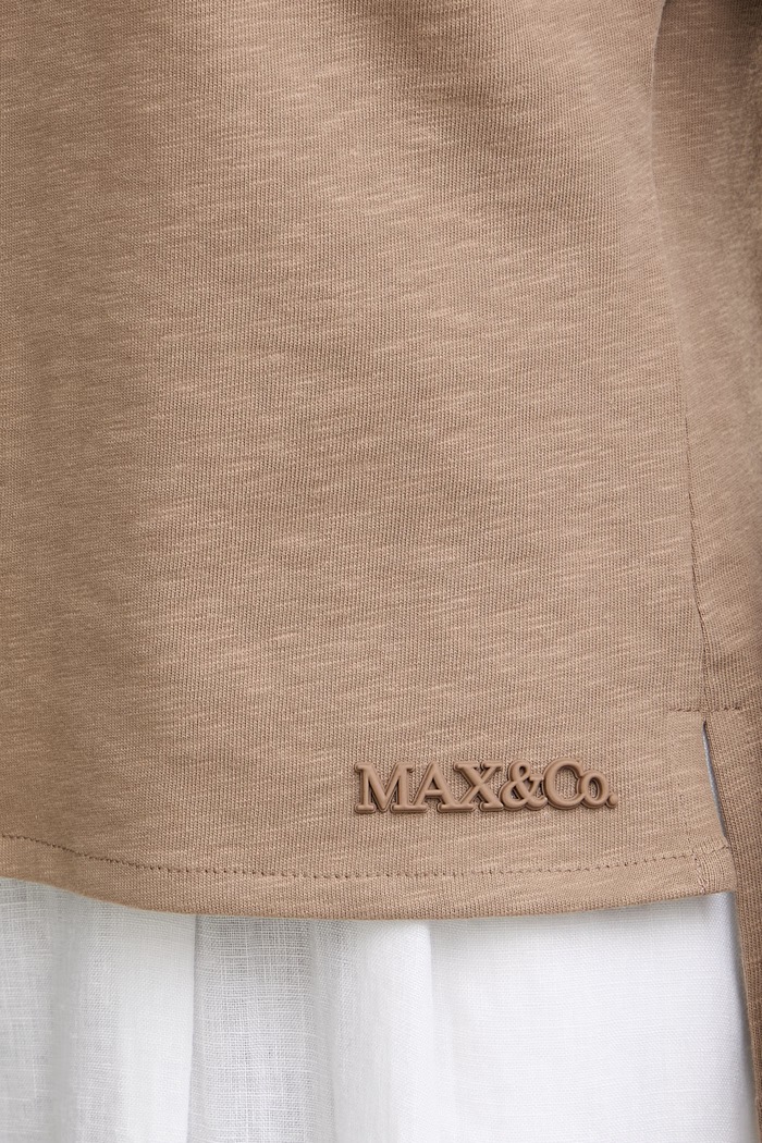 Max&Co. Πόλο γυναικείο με βαμβάκι MCOPESI 2616951024200 καφέ