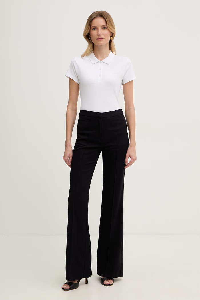 Karl Lagerfeld polo tričko dámske bavlnené s elastanom B2W17097 biela SS26