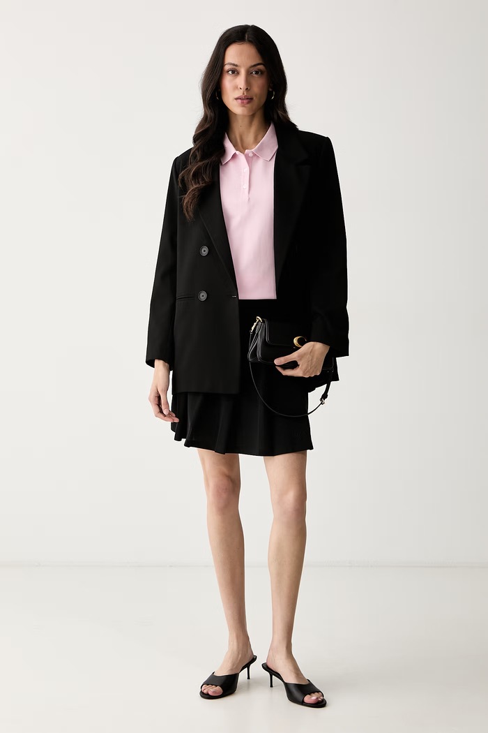 Karl Lagerfeld polo pentru femei, din bumbac IKON B2W17098 roz SS26