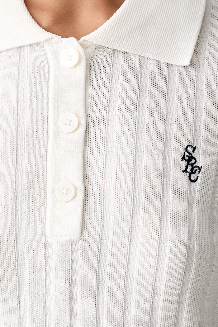 Sporty & Rich polo z wiskozą damskie WS069712302WH37