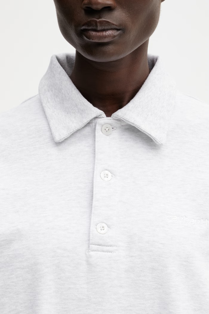 Carhartt WIP W' Brenta Polo Sweat polo shirt cotton Women's gray I036291.00T60