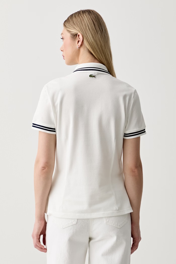 Odzież Lacoste polo damskie z bawełną PF0582 beżowy