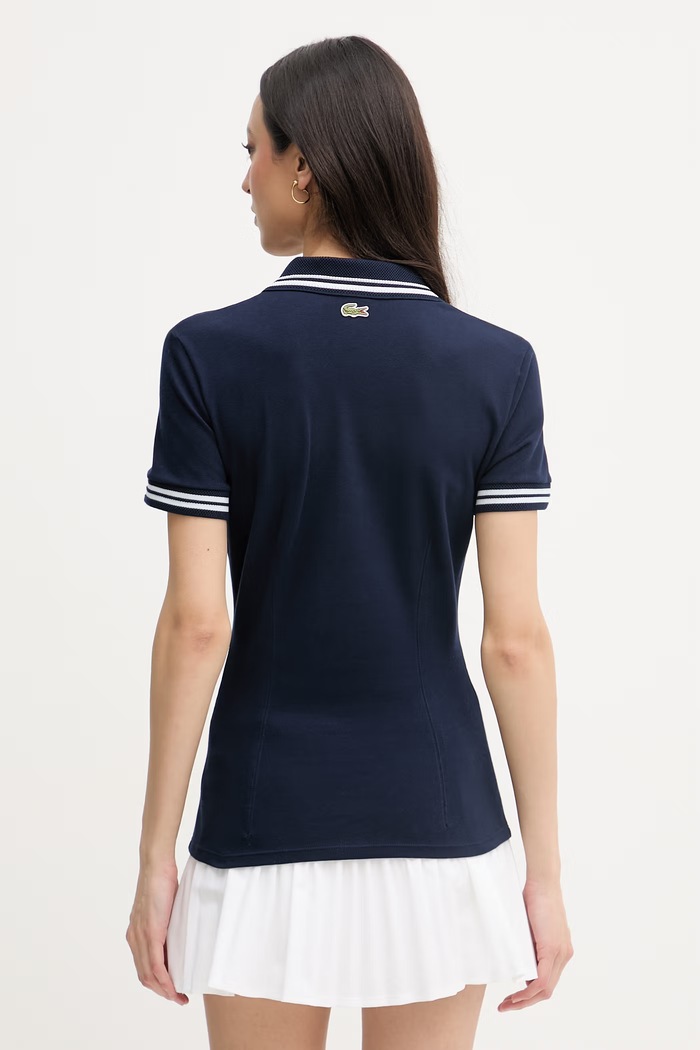 Oblečenie Lacoste polo tričko dámske s bavlnou PF0582 tmavomodrá