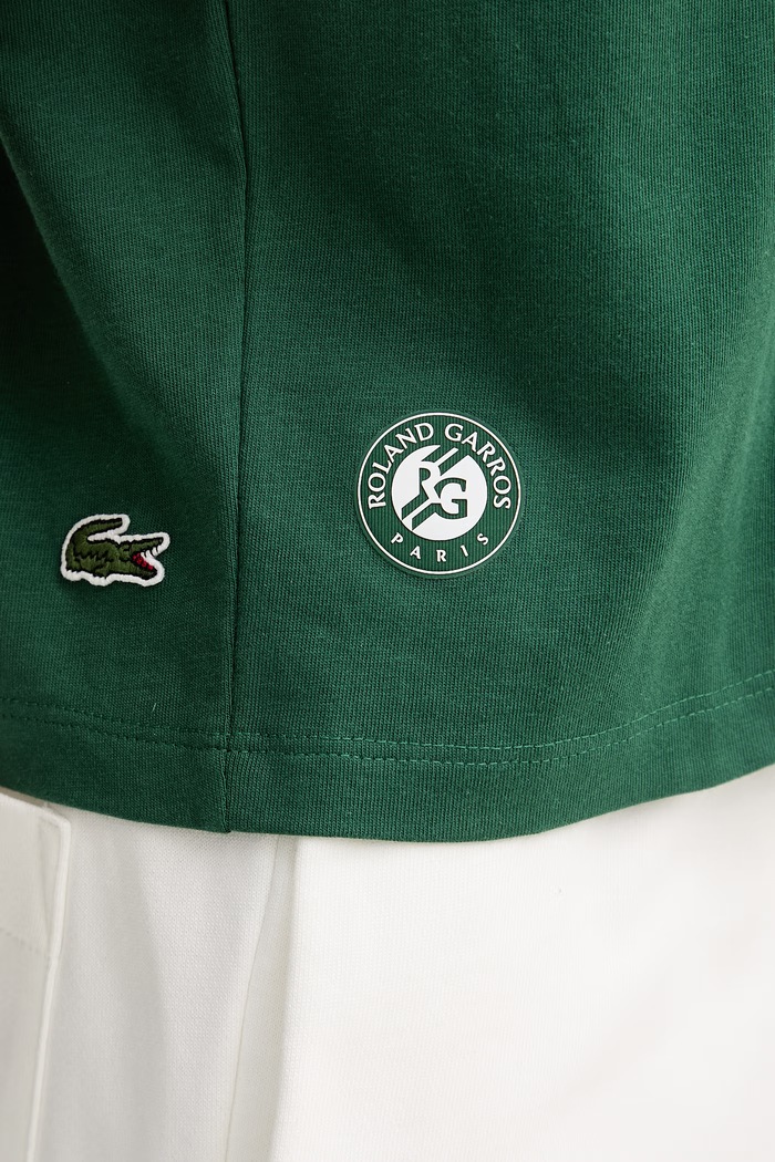 Lacoste t-shirt γυναικείος βαμβακερός TF0585 πράσινο