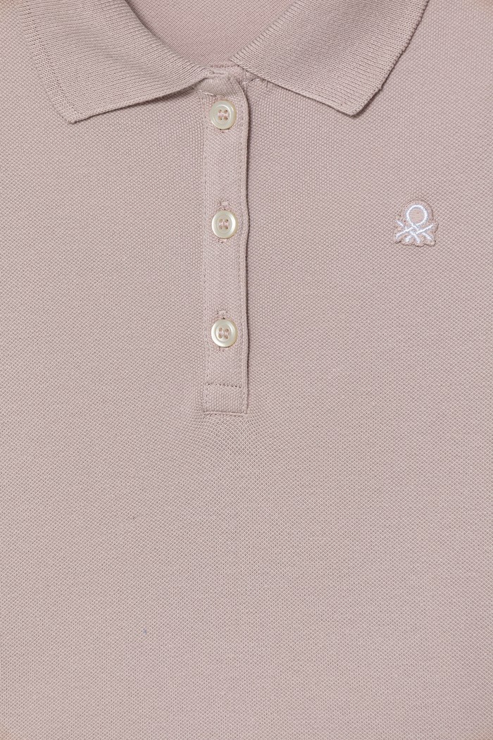Dievča United Colors of Benetton polo tričko detské bavlnené s elastanom 3WG9G300A.P.Stagionale ružová