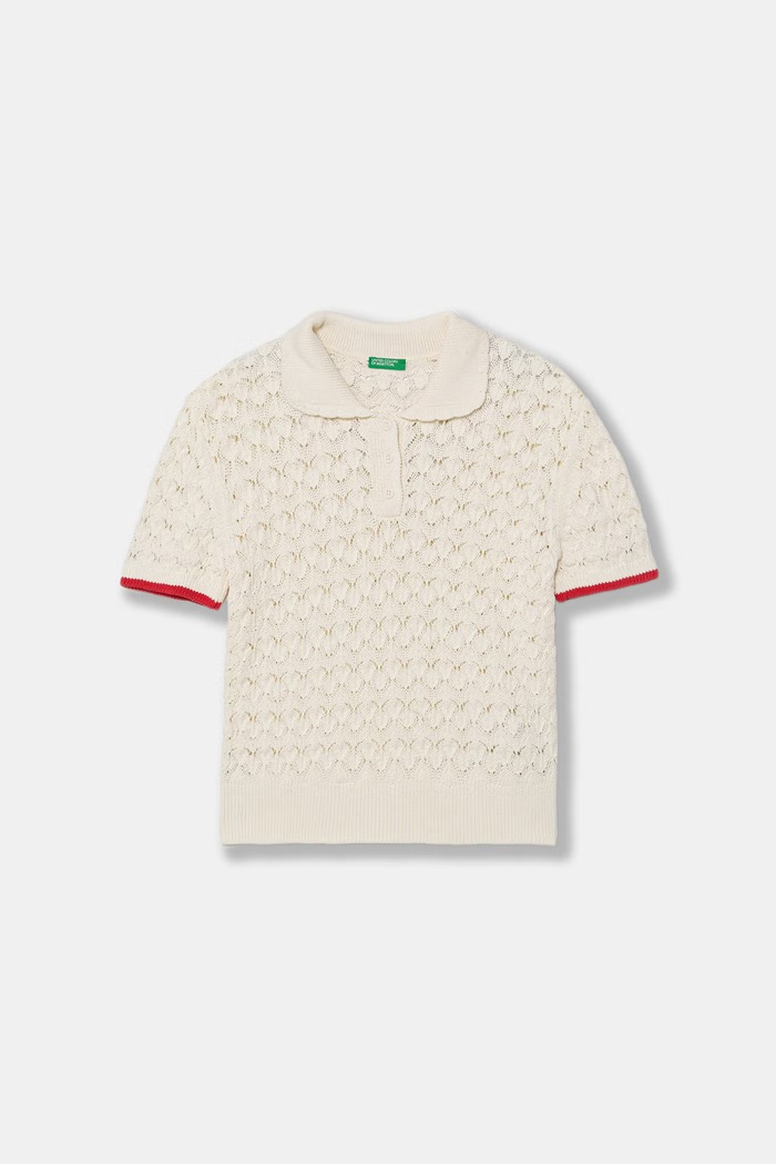 Detské bavlnené polo tričko United Colors of Benetton béžová 13KNQ300A.G.Stagionale