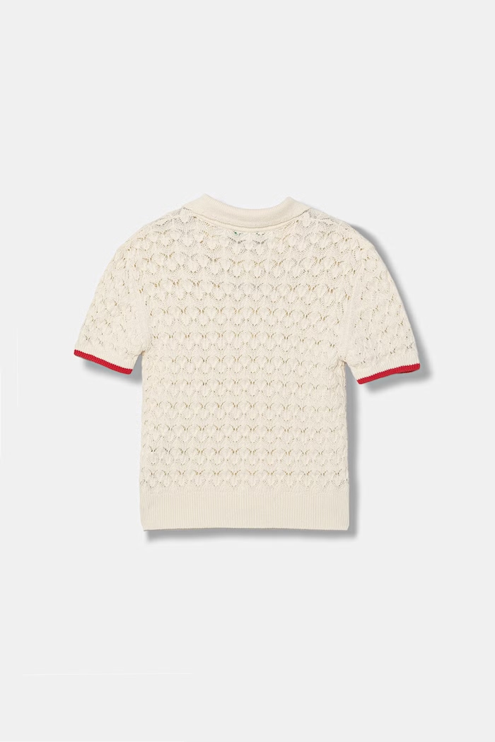 Detské bavlnené polo tričko United Colors of Benetton 13KNQ300A.G.Stagionale béžová SS26