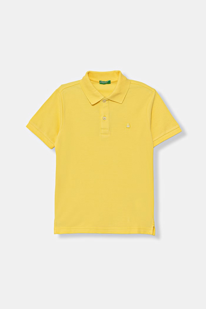 United Colors of Benetton polo dziecięce bawełniane żółty 3089C300Q.G.Stagionale