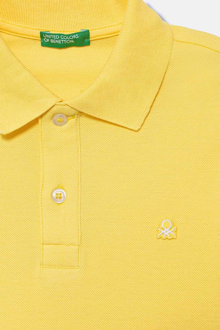 Chłopiec United Colors of Benetton polo dziecięce bawełniane 3089C300Q.G.Stagionale żółty
