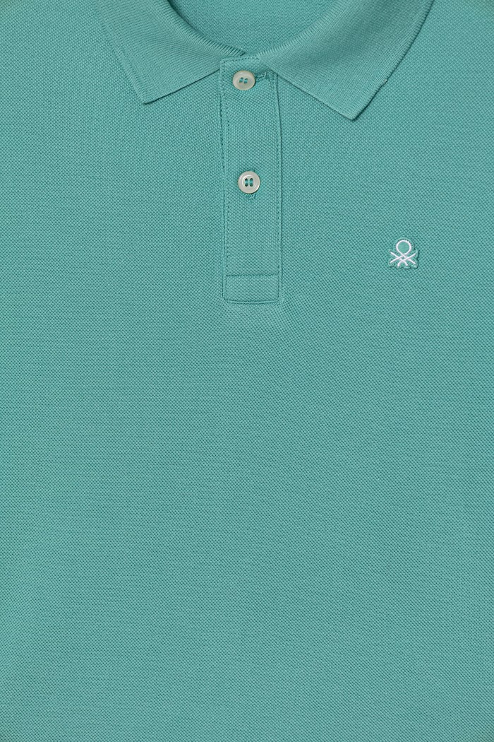 Chłopiec United Colors of Benetton polo dziecięce bawełniane 3089C300Q.G.Stagionale turkusowy