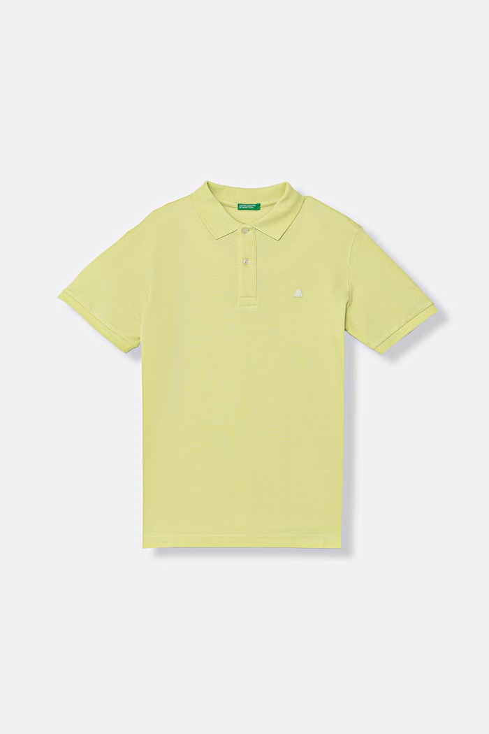 United Colors of Benetton polo dziecięce bawełniane zielony 3089C300Q.G.Stagionale